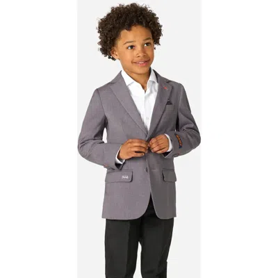 Opposuits X Batman Kids' Daily Slim Fit Grey Stretch Sport Coat In Gray