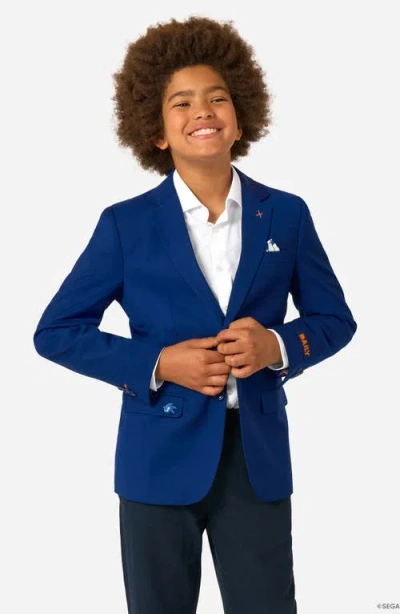 Opposuits X Sonic The Hedgehog Kids' Daily Slim Fit Blue Sport Coat