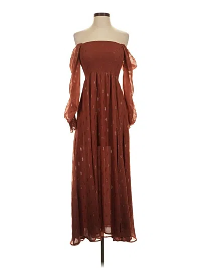Pre-owned Opt Casual Dress In Brown