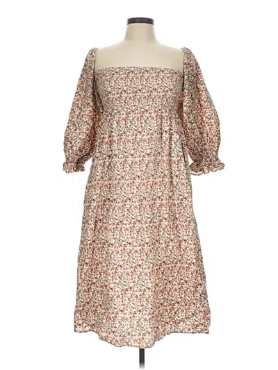 Pre-owned Opt Casual Dress In Brown