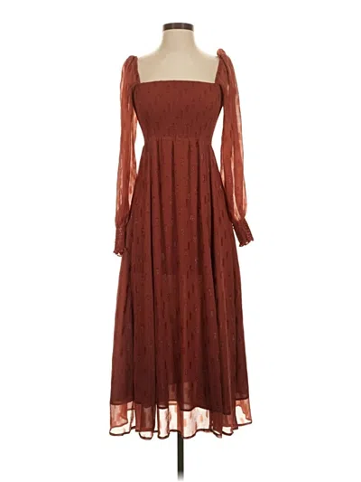 Pre-owned Opt Casual Dress In Brown