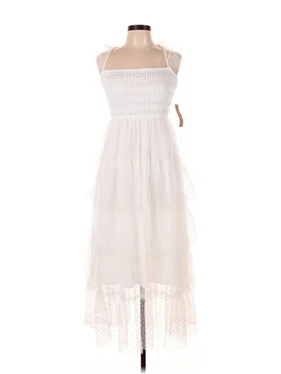 Pre-owned Opt Casual Dress In White