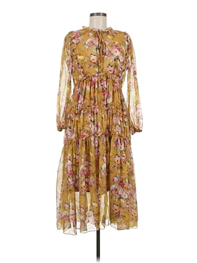 Pre-owned Opt Casual Dress In Yellow
