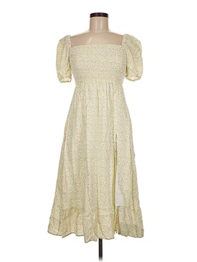 Pre-owned Opt Casual Dress In Yellow