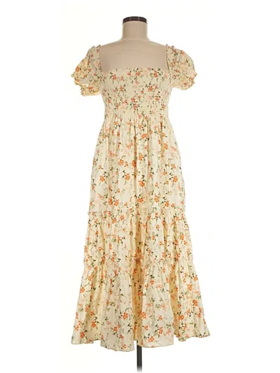 Pre-owned Opt Casual Dress In Yellow