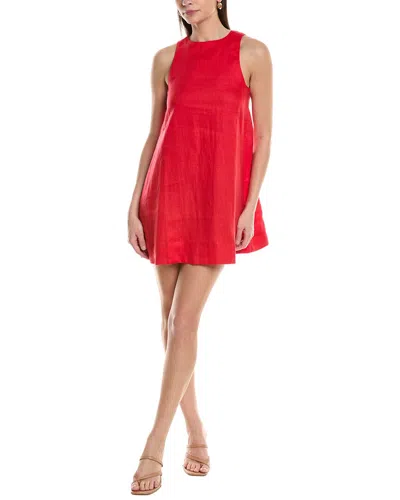 Opt Few Moda Zinnia Linen Mini Dress In Pink