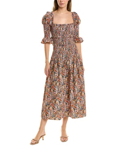 knee length dresses for ladies Gwen Pocket Pullover Midi Dress, Circles – Alembika U.S main image 1