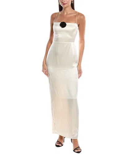 Opt O.p.t. Isa Silk Maxi Dress In White