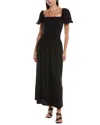 Opt O.p.t. Nan Linen-blend Maxi Dress In Black