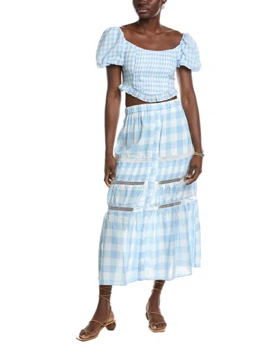 OPT O. P.T 2PC MAIZE BLOUSE & SKIRT SET