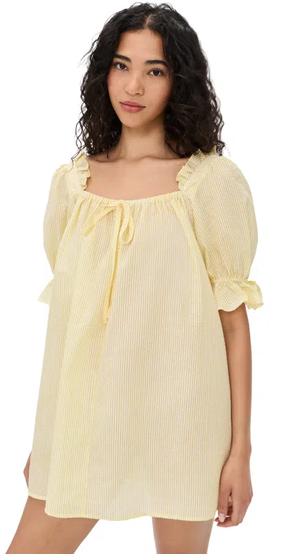 Opt O. P.t Allegra Mini Dress Yellow Stripe