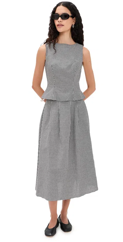Opt O. P.t Aveline Linen Two Piece Set Black Gingham