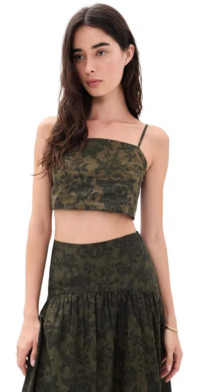 Opt O. P.t Cambria Tank Top Olive Floral