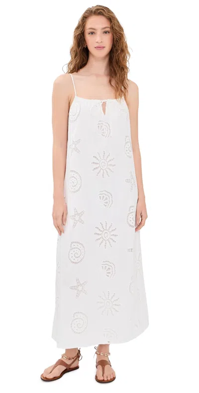 Opt O. P.t Genevieve Cotton Dress Seashell Eyelet In White