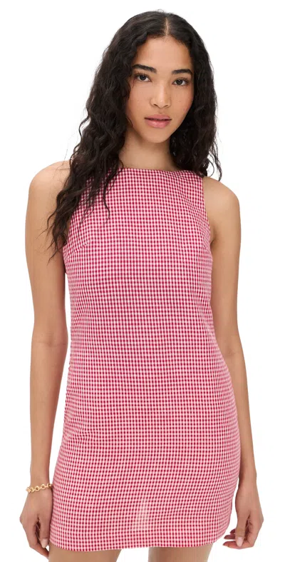 Opt O. P.t Jasmine Dress Red Gingham In Pink