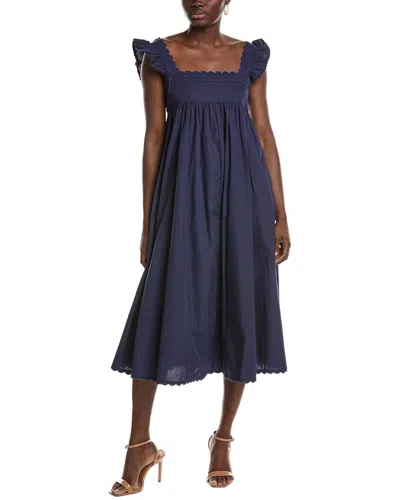 Opt O. P.t Kalliope Midi Dress In Blue