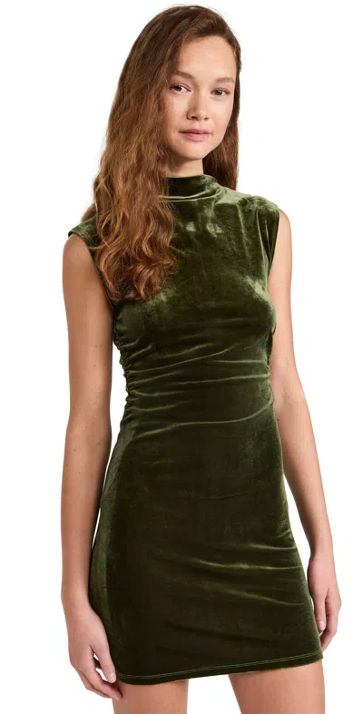 Opt O. P.t Katia Mini Dress Green Velvet