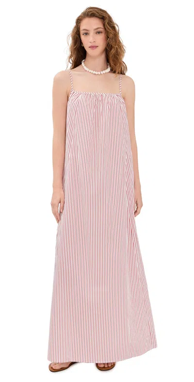 Opt O. P.t Market Cotton Maxi Dress Red Stripe