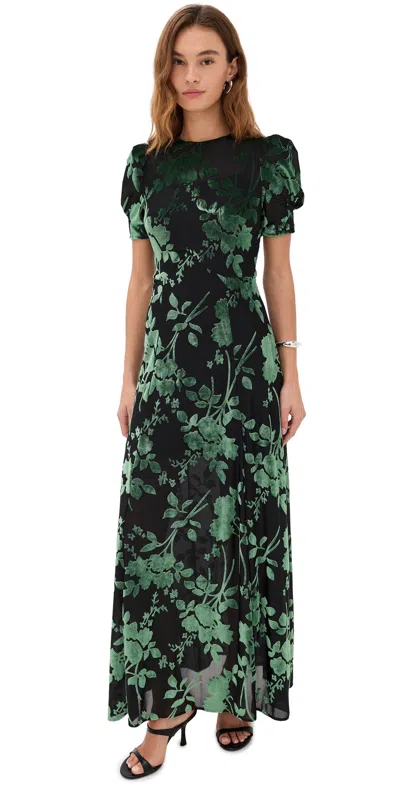 Opt O. P.t Ralph Velvet Dress Jade Velvet In Green