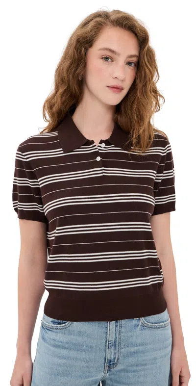 Opt O. P.t Tate Top Coffee Stripe In Brown