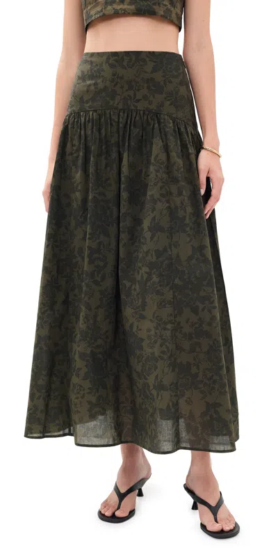 Opt O. P.t Vashti Skirt Olive Floral