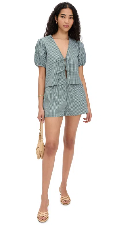 Opt O. P.t Wilder Set Green Gingham In Gray