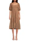 Opt O. P.t Women's Hera Print Midi Dress In Brown Floral