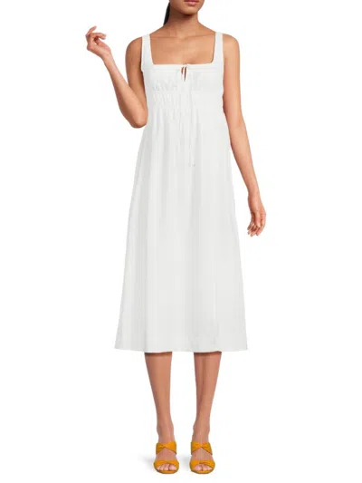 Opt O. P.t Women's Moira A-line Midi Dress In White