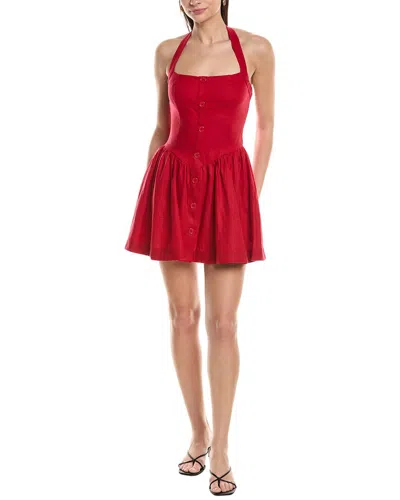 Opt O.p.t Piper Linen Dress In Red