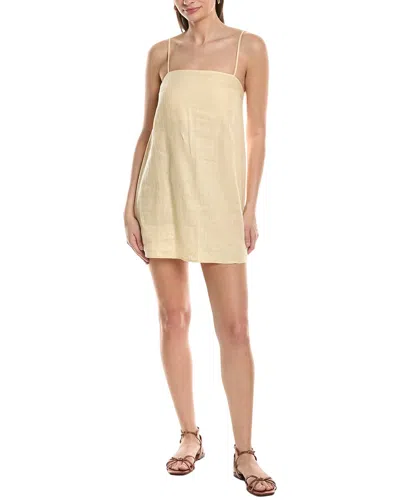 Opt O.p.t Rosalie Linen Mini Dress In Yellow