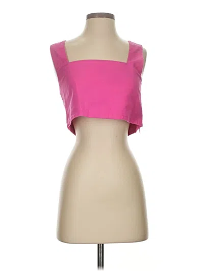 Pre-owned Opt Sleeveless Top Pink Strapless Neckline Tops