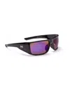 Optic Nerve Unisex Sports Sunglasses In Shiny Black Frame In Multi