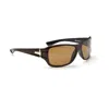 Optic Nerve Women's Polarized Sunglasses In Driftwood Demi In Black