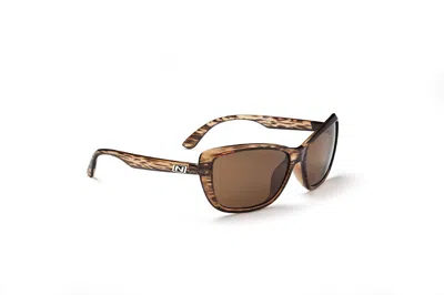Optic Nerve Women's Vargas Sunglasses In Driftwood, Polarized Copper Lens In Brown