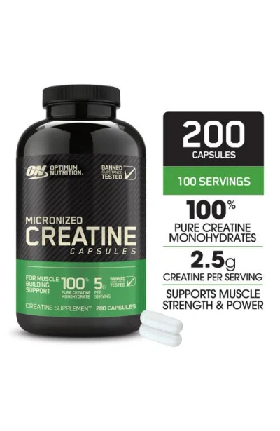 Optimum Nutrition Micronized Creatine Monohydrate Capsules, 200 Capsules In Multi