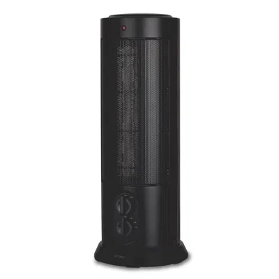 Optimus 18 In. Oscillating Tower Heater W/ Thermostat In Black