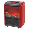 Optimus Electric Flame Effect Mini Fireplace Heater In Red