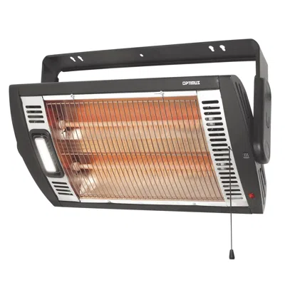 Optimus Garage/ Shop Ceiling Mount Utility Heater In Black