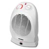 Optimus Portable Oscillating Fan Heater With Thermostat In White