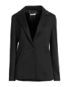 Options Woman Blazer Black Size M Polyester, Viscose, Elastane In Black