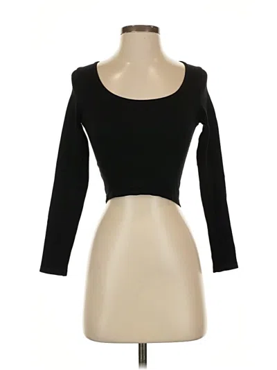 Pre-owned Oqq 3/4 Sleeve T-shirt In Black