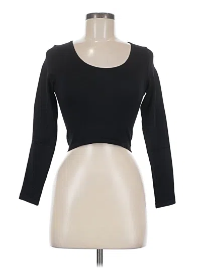 Pre-owned Oqq 3/4 Sleeve T-shirt In Black