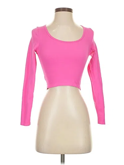 Pre-owned Oqq 3/4 Sleeve T-shirt In Pink