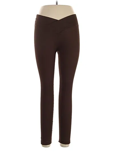 Pre-owned Oqq Active Pants In Brown