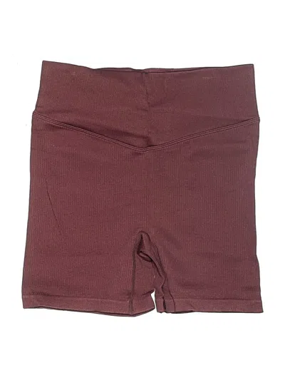 Pre-owned Oqq Athletic Shorts In Burgundy