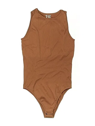 Pre-owned Oqq Bodysuit In Brown