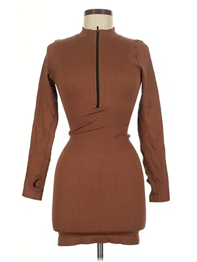 Pre-owned Oqq Casual Dress In Brown