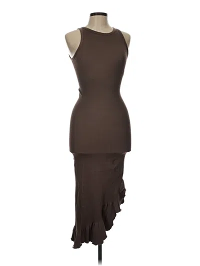 Pre-owned Oqq Cocktail Dress In Brown