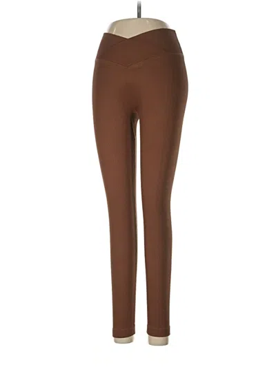 Pre-owned Oqq Leggings In Brown