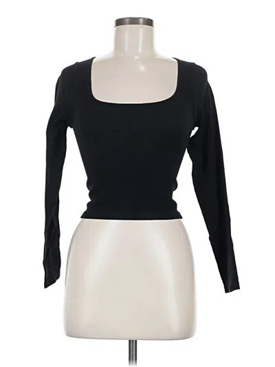 Pre-owned Oqq Long Sleeve T-shirt In Black
